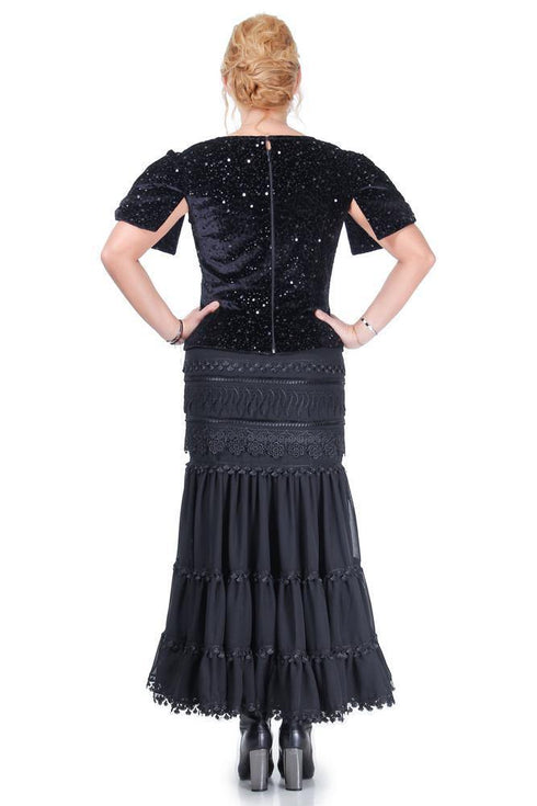 Bluza catifea cu paiete  Liza Panait Liza Panait Online Boutique
